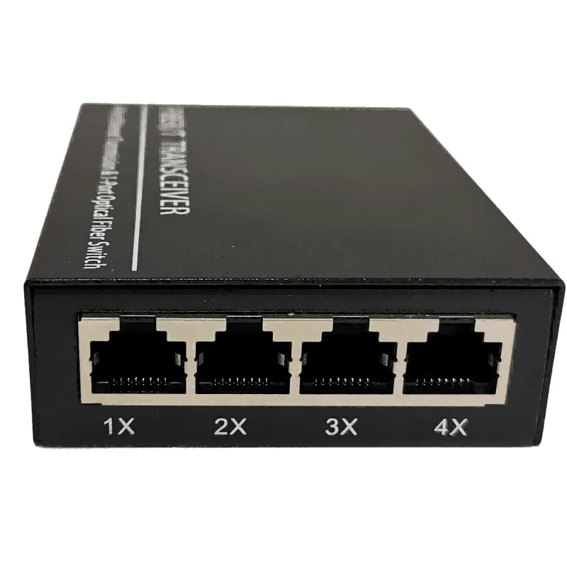 Медиаконвертер оптический одномодовый 4x 10/100/1000/Base-T RJ45 , 1x 100/1000 Base SC,  1550/1310нм