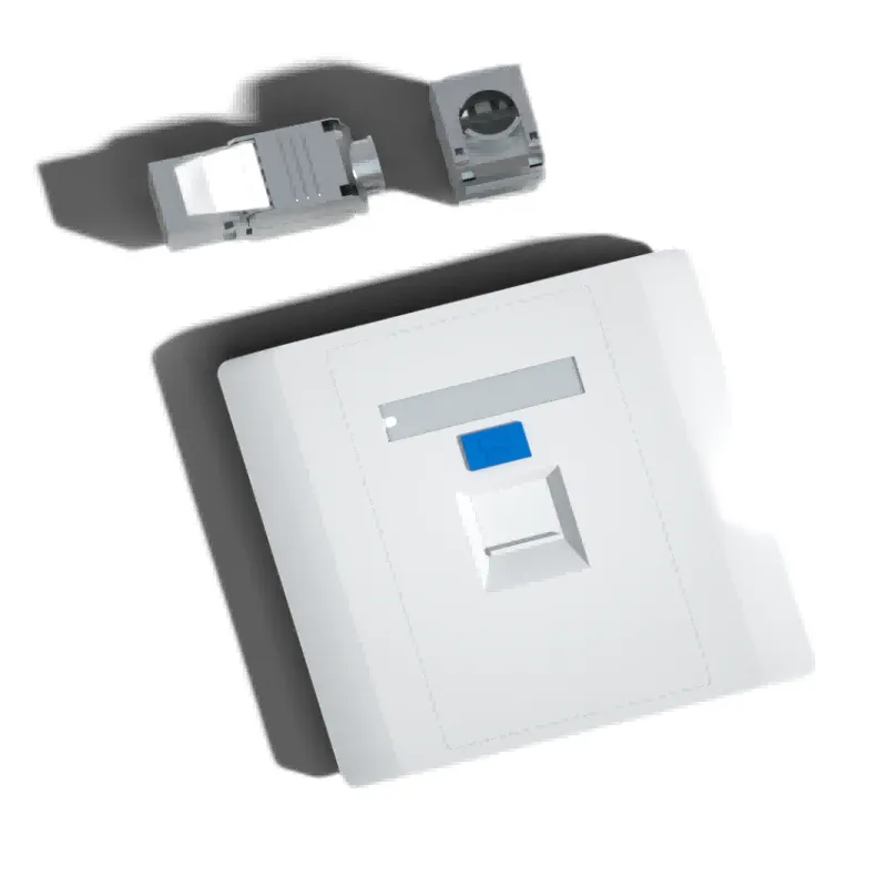 Настенная сетевая розетка RJ-45 одинарная  для лицевой панели