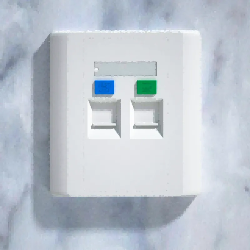 Настенная сетевая розетка двойная RJ-45 для лицевой панели OPT-01